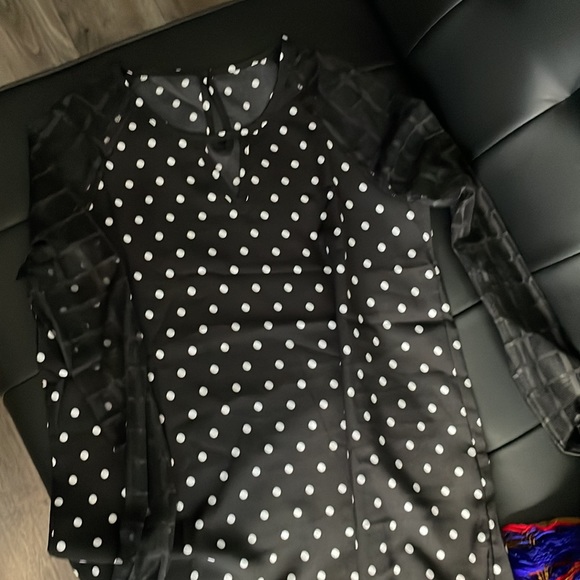 Polka dot Mesh Dress - Picture 3 of 3